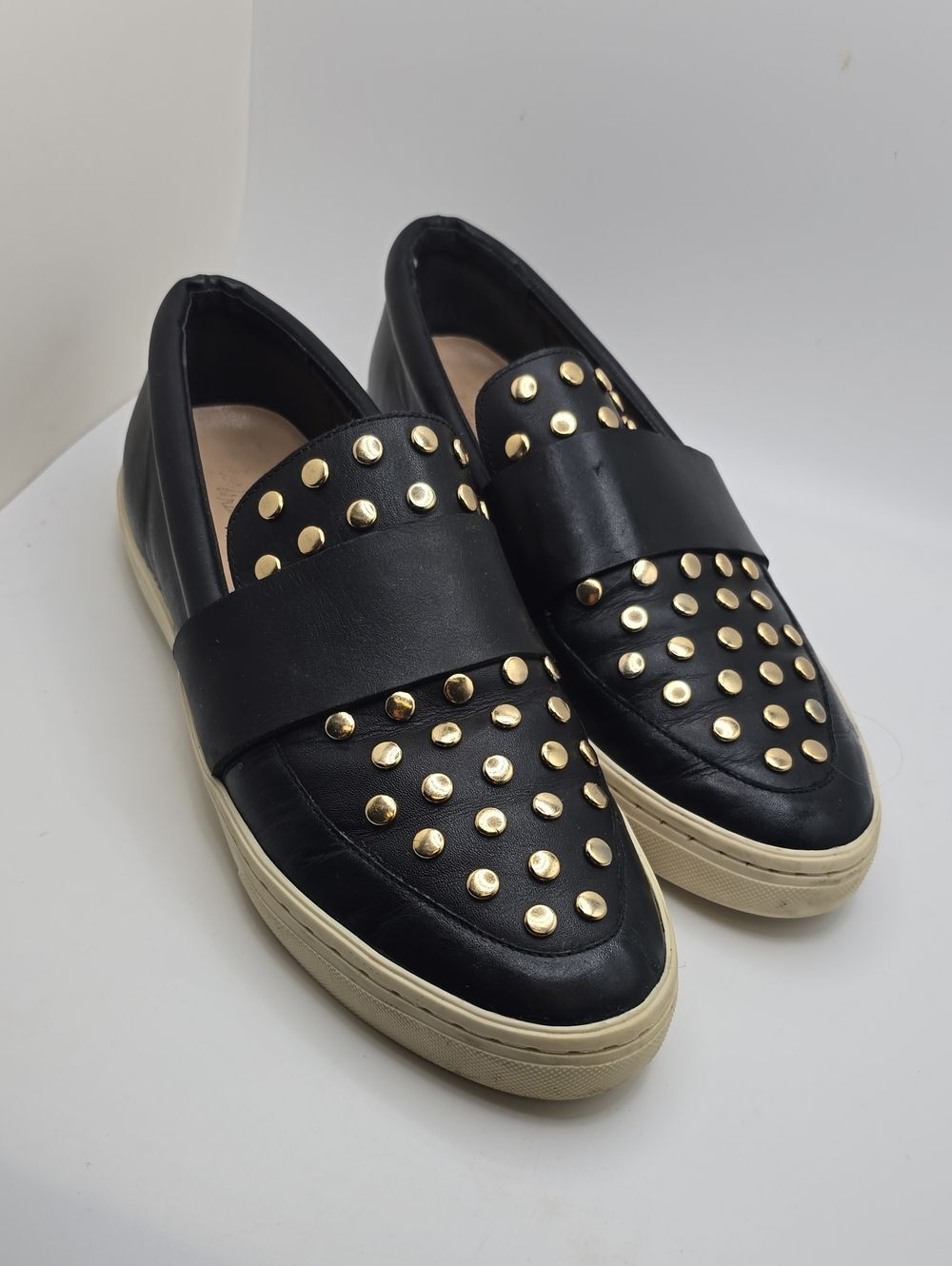 Loeffler Randall | Leather Studded Loafers
